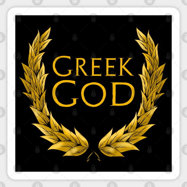 Greek God - Ancient & Classical Greek Mythology Sticker by Styr Designs